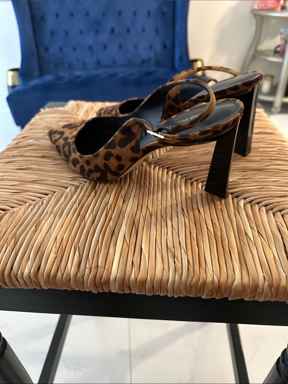 Marc Fisher Leopard-Print Slingback Pumps in Brown and Black - Picture 4 of 6